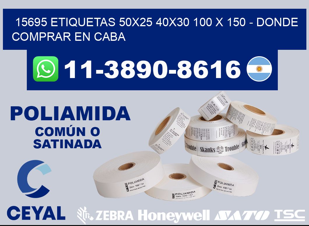 15695 etiquetas 50x25 40x30 100 x 150 - Donde Comprar en Caba