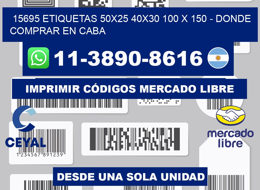 15695 etiquetas 50x25 40x30 100 x 150 - Donde Comprar en Caba