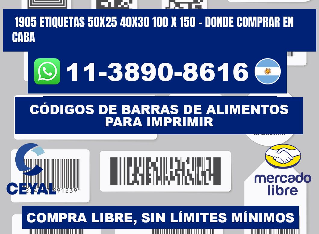 1905 etiquetas 50x25 40x30 100 x 150 - Donde Comprar en Caba