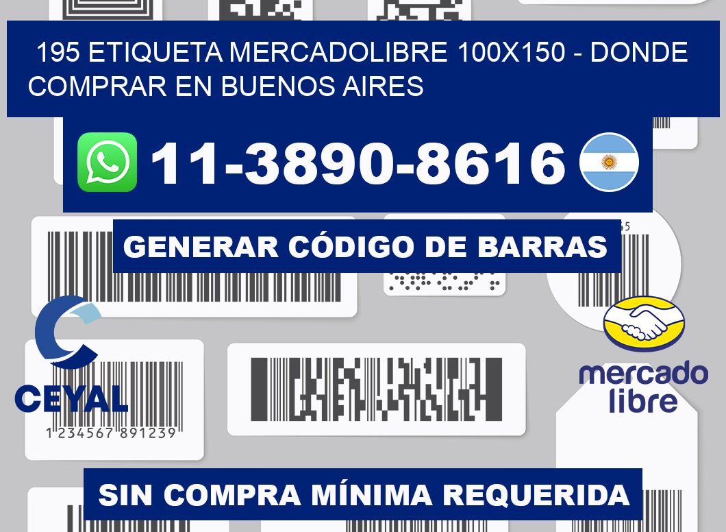 195 etiqueta MercadoLibre 100x150 - Donde Comprar en Buenos Aires