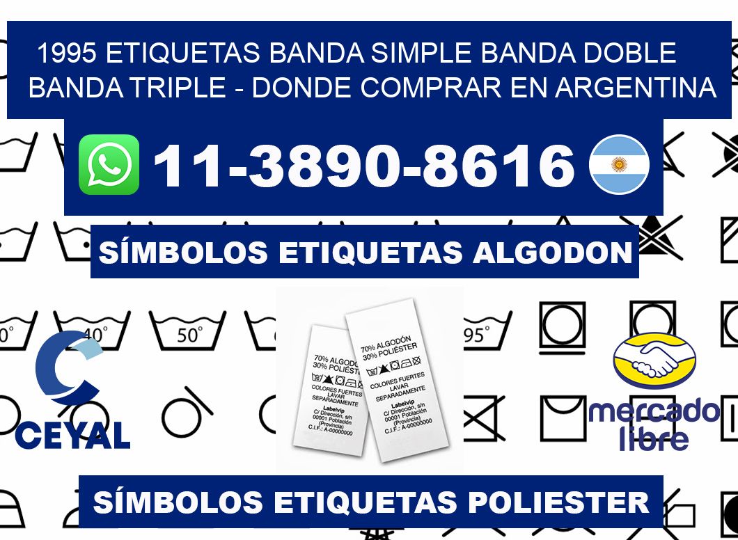 1995 etiquetas banda simple banda doble banda triple - Donde Comprar en Argentina