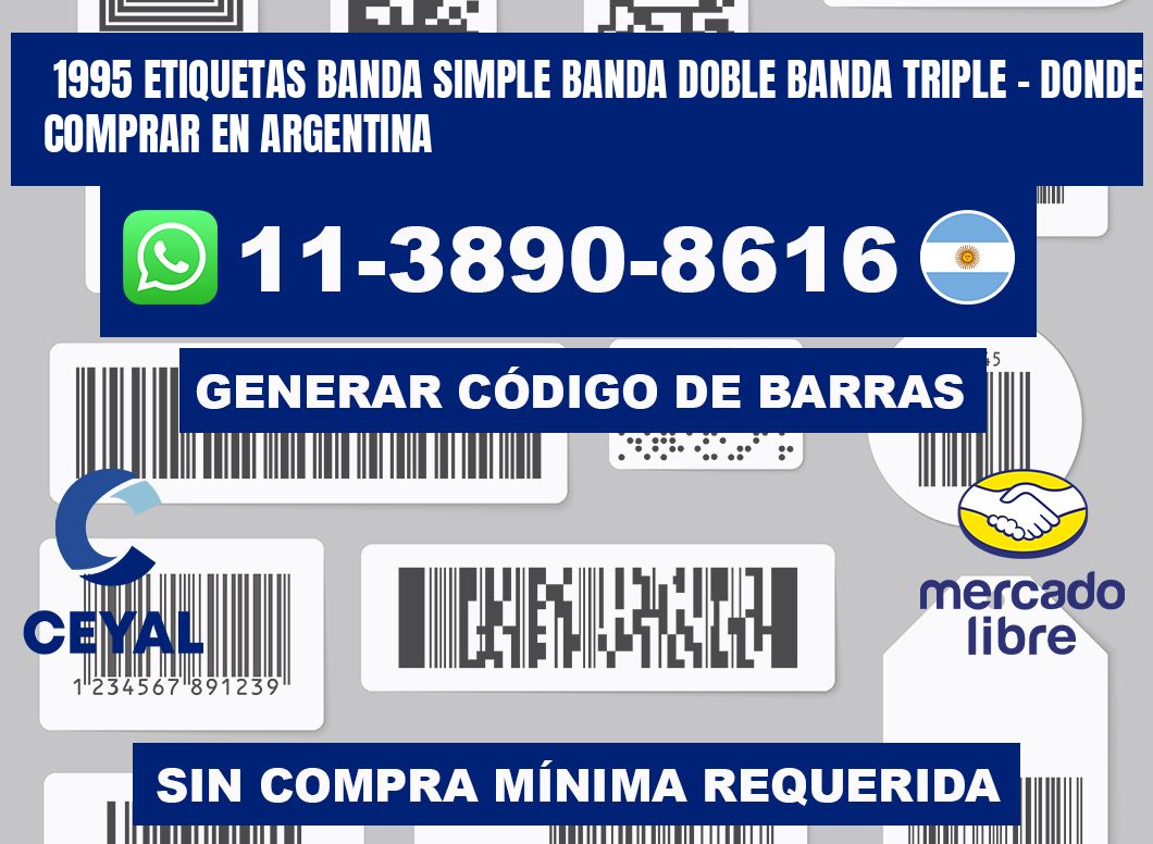 1995 etiquetas banda simple banda doble banda triple - Donde Comprar en Argentina