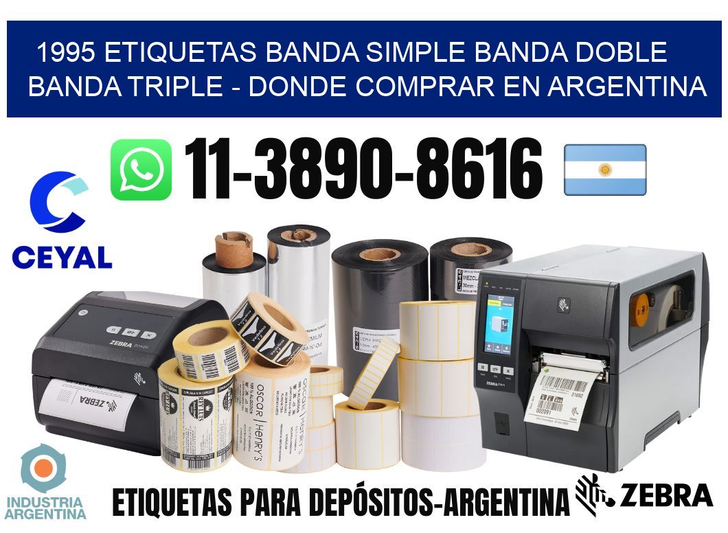 1995 etiquetas banda simple banda doble banda triple - Donde Comprar en Argentina