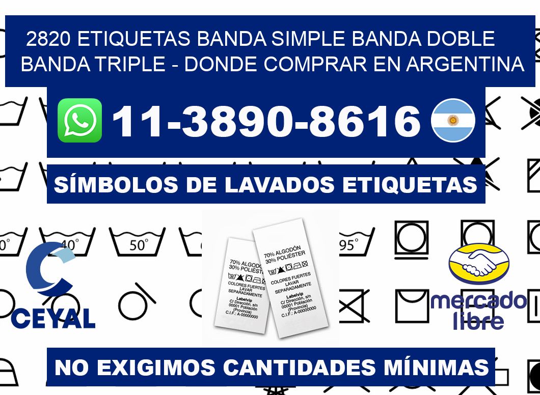 2820 etiquetas banda simple banda doble banda triple - Donde Comprar en Argentina