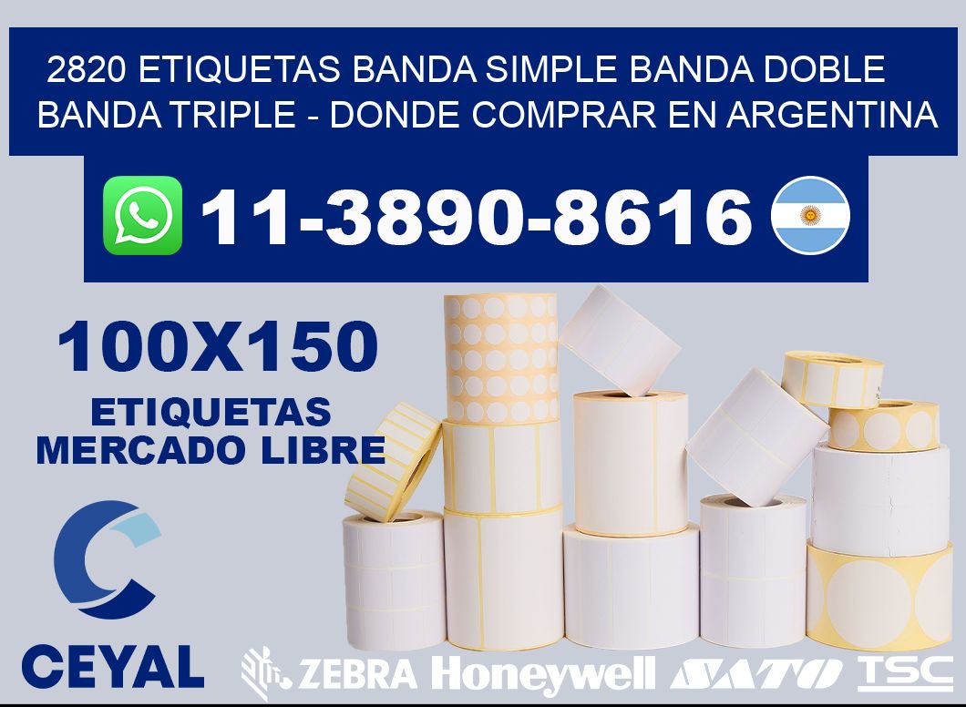 2820 etiquetas banda simple banda doble banda triple - Donde Comprar en Argentina