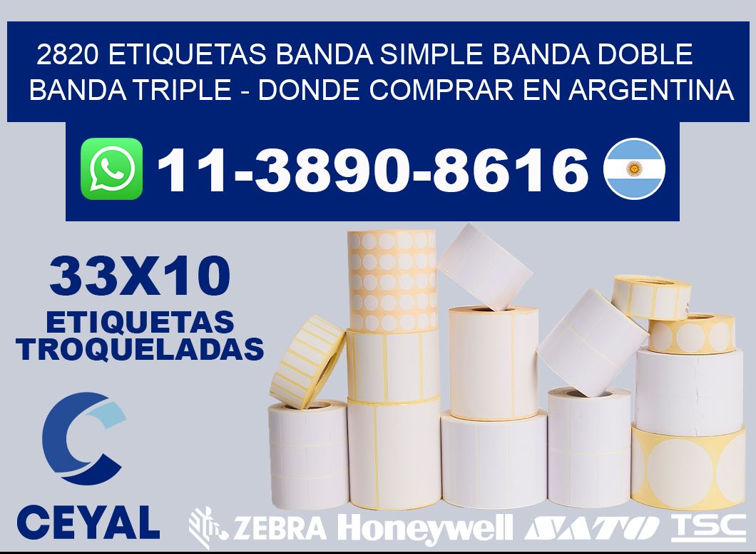 2820 etiquetas banda simple banda doble banda triple - Donde Comprar en Argentina