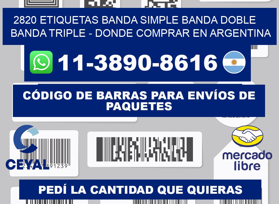 2820 etiquetas banda simple banda doble banda triple - Donde Comprar en Argentina