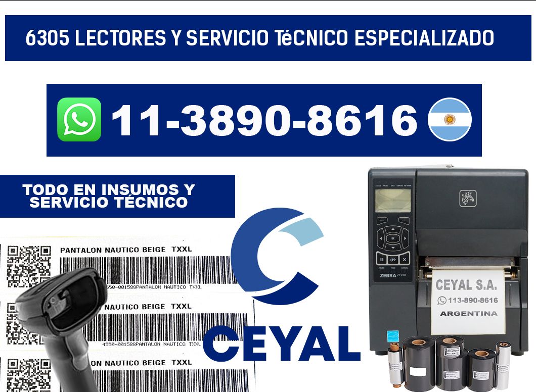 6305 Lectores y Servicio Técnico Especializado