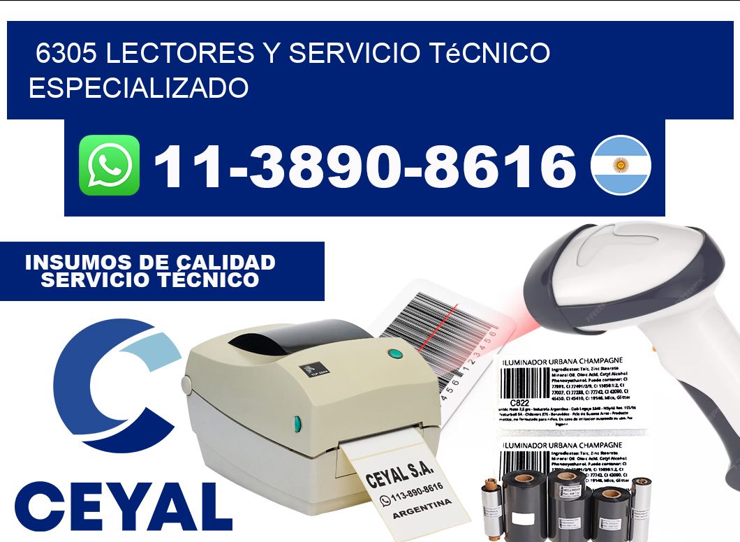 6305 Lectores y Servicio Técnico Especializado