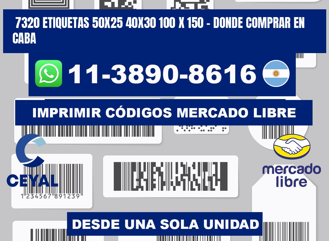 7320 etiquetas 50x25 40x30 100 x 150 - Donde Comprar en Caba