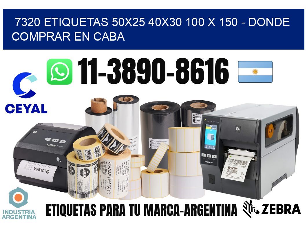 7320 etiquetas 50x25 40x30 100 x 150 - Donde Comprar en Caba
