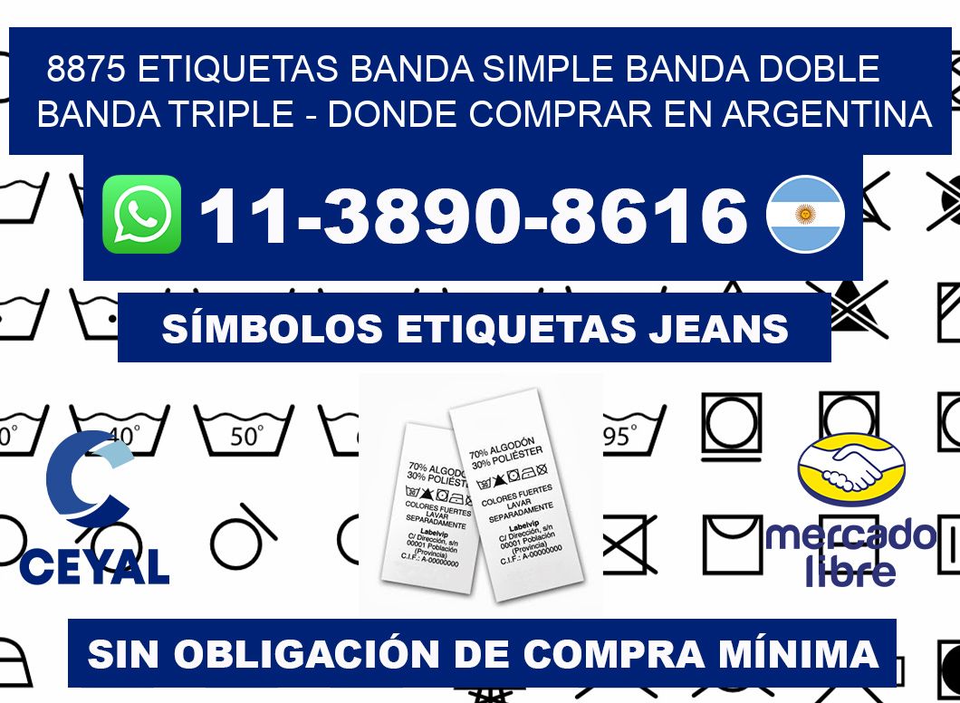 8875 etiquetas banda simple banda doble banda triple - Donde Comprar en Argentina