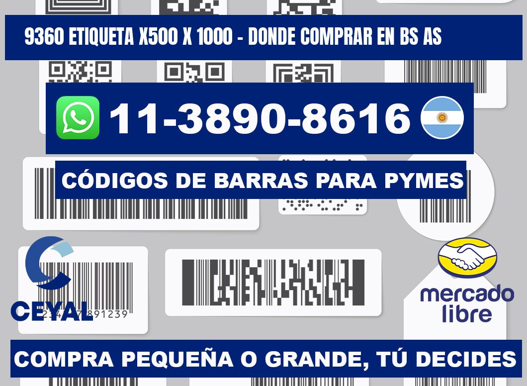 9360 etiqueta x500 x 1000 - Donde Comprar en bs as