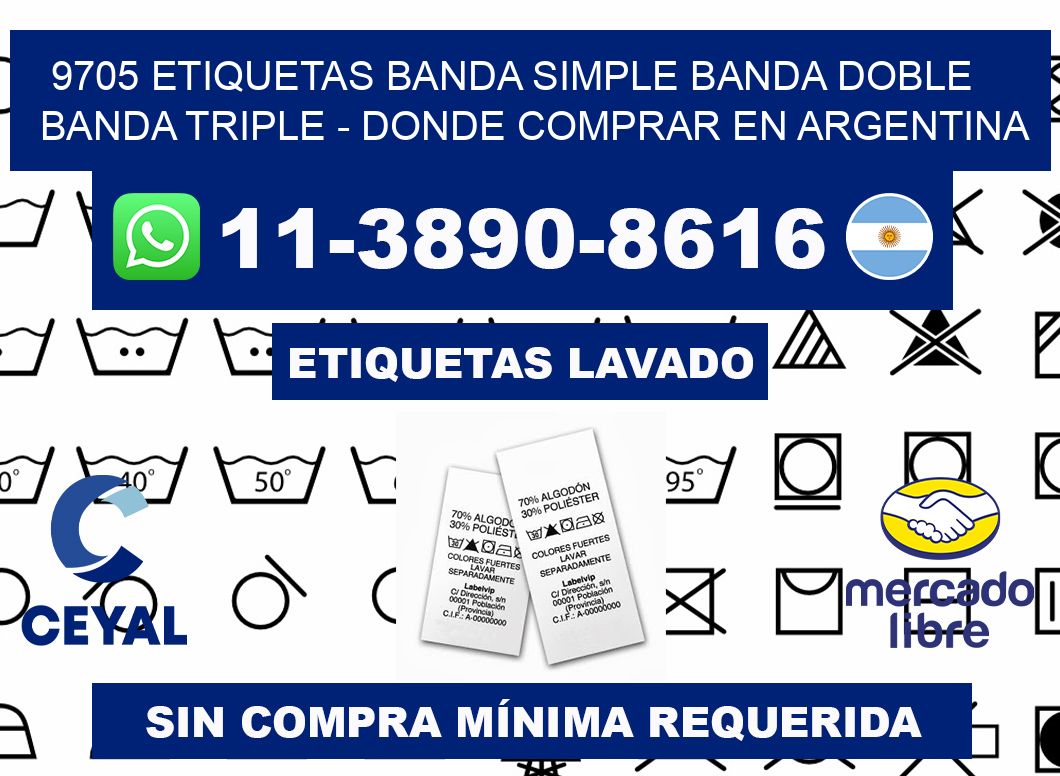 9705 etiquetas banda simple banda doble banda triple - Donde Comprar en Argentina