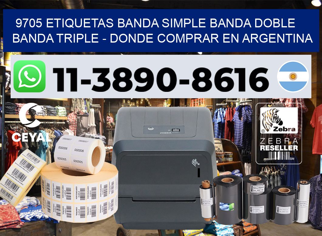 9705 etiquetas banda simple banda doble banda triple – Donde Comprar en Argentina