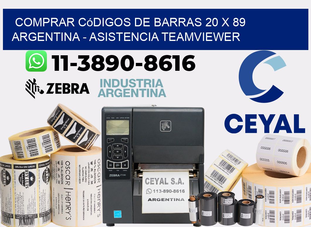 Comprar códigos de barras 20 x 89 argentina - asistencia teamviewer