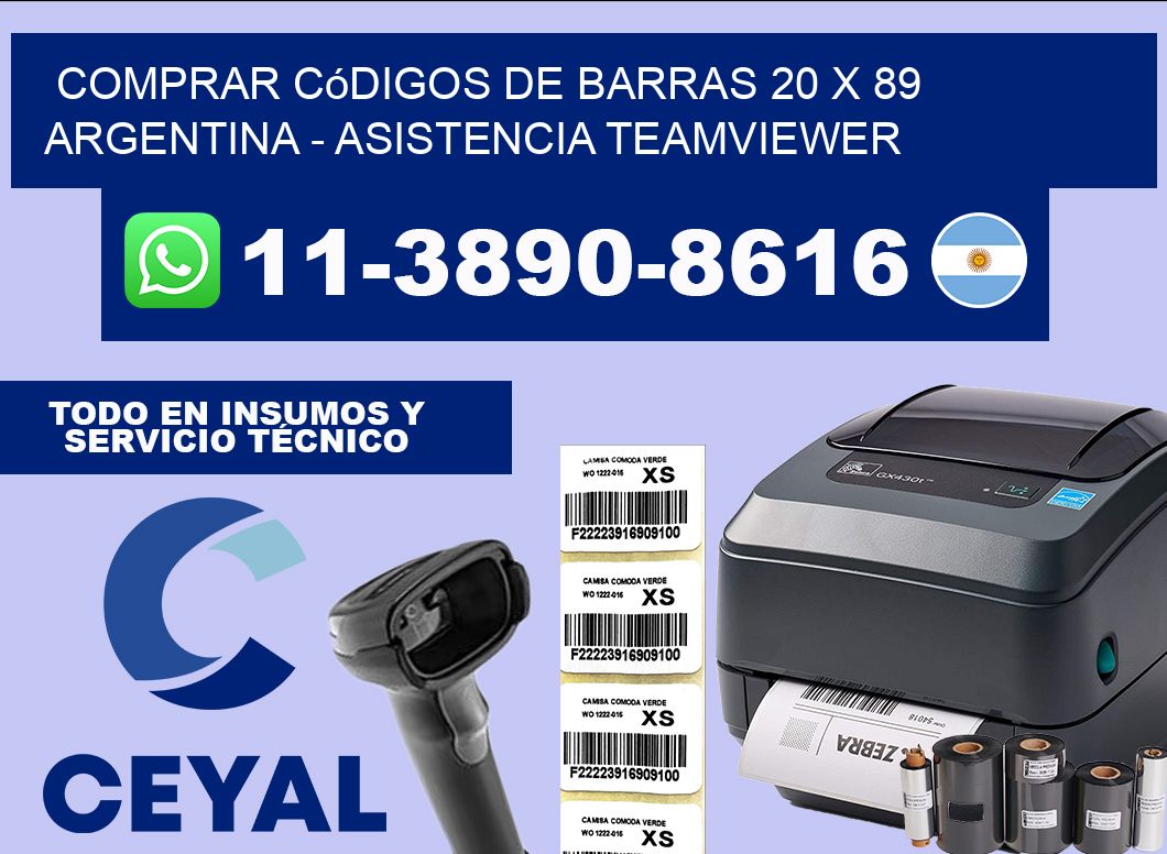 Comprar códigos de barras 20 x 89 argentina – asistencia teamviewer