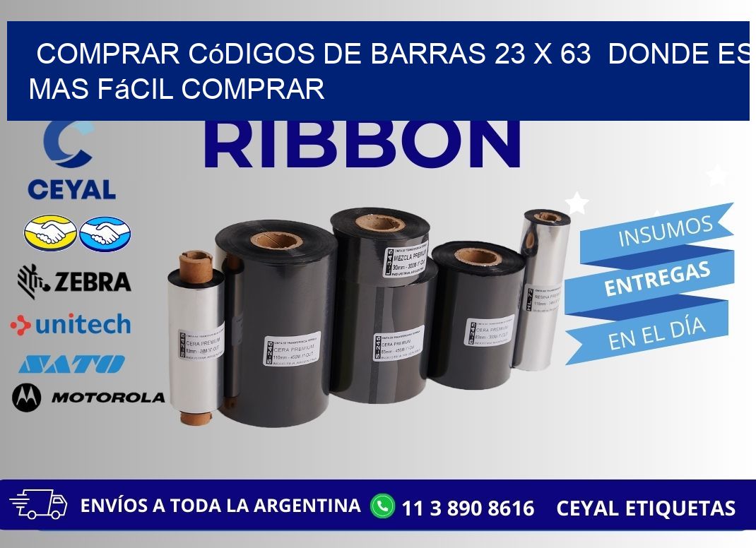 Comprar códigos de barras 23 x 63  Donde es mas fácil comprar