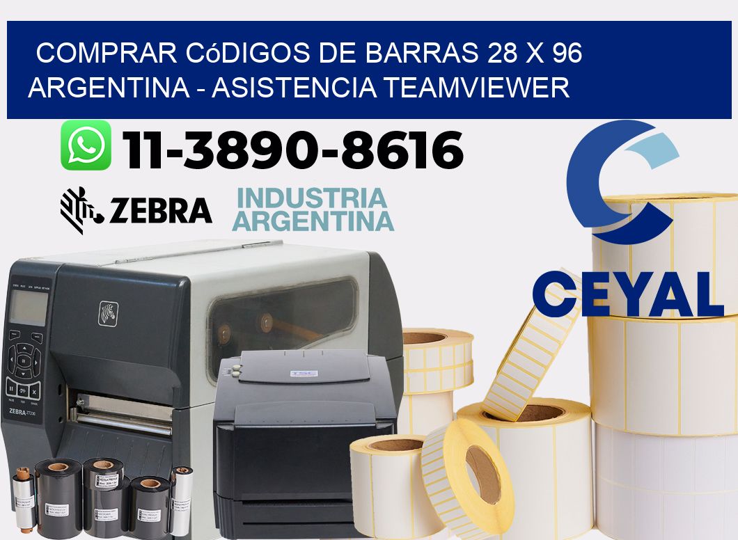 Comprar códigos de barras 28 x 96 argentina - asistencia teamviewer