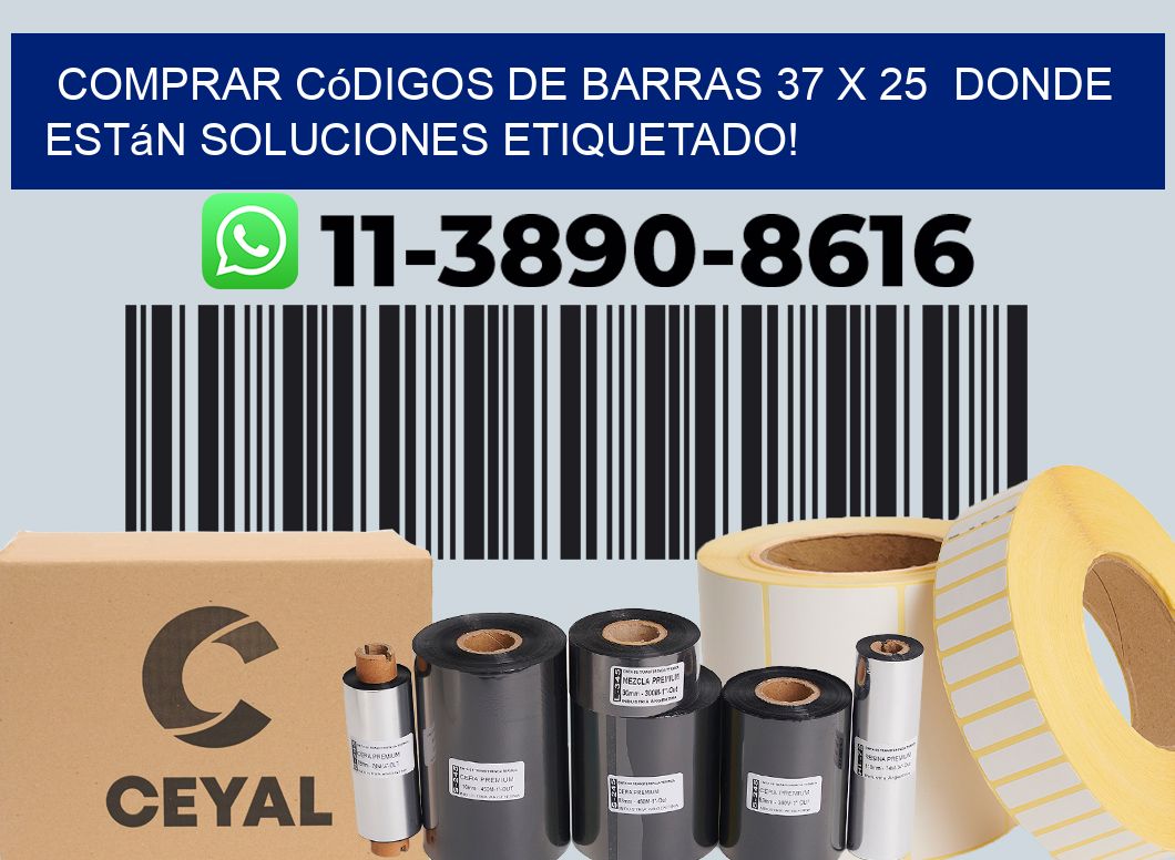 Comprar códigos de barras 37 x 25  donde están soluciones etiquetado!