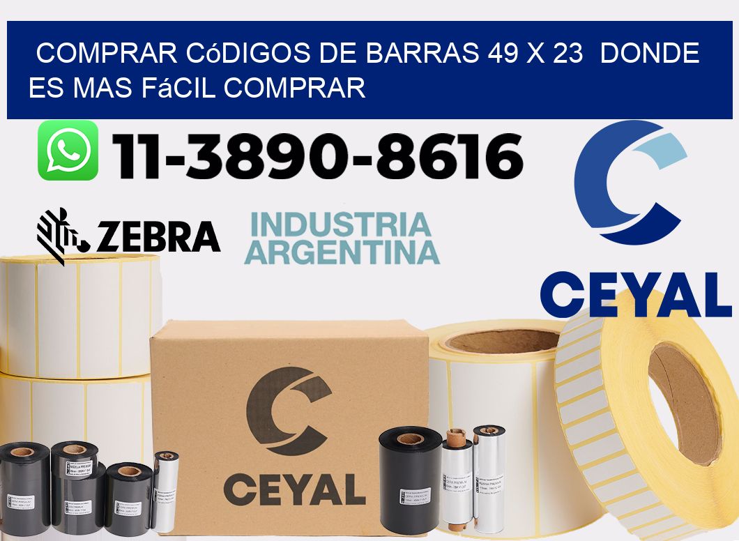 Comprar códigos de barras 49 x 23  Donde es mas fácil comprar