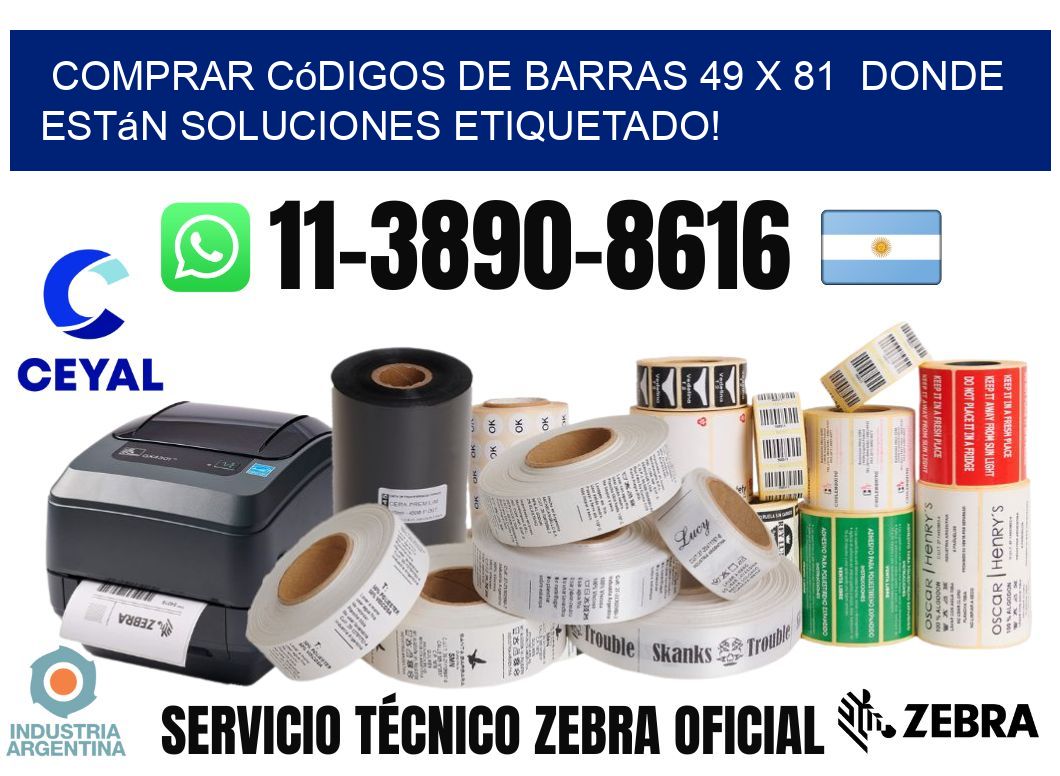 Comprar códigos de barras 49 x 81  donde están soluciones etiquetado!