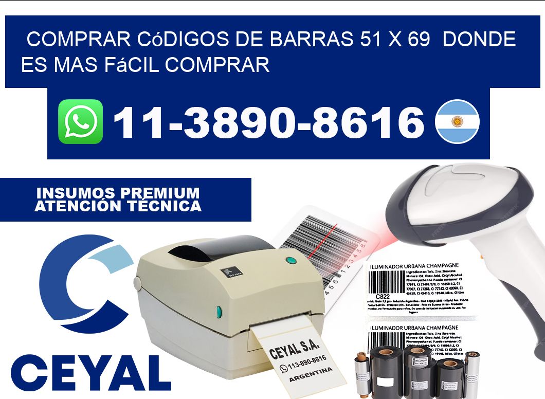 Comprar códigos de barras 51 x 69  Donde es mas fácil comprar