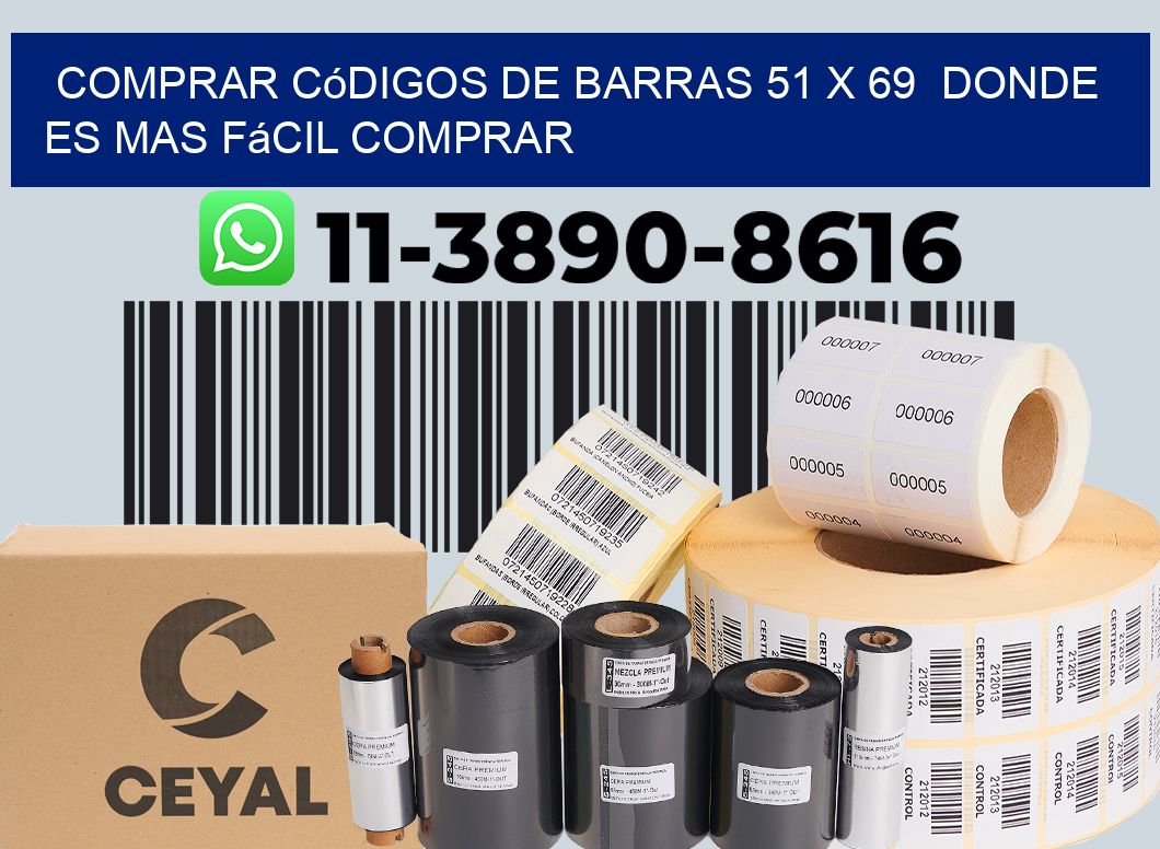 Comprar códigos de barras 51 x 69  Donde es mas fácil comprar