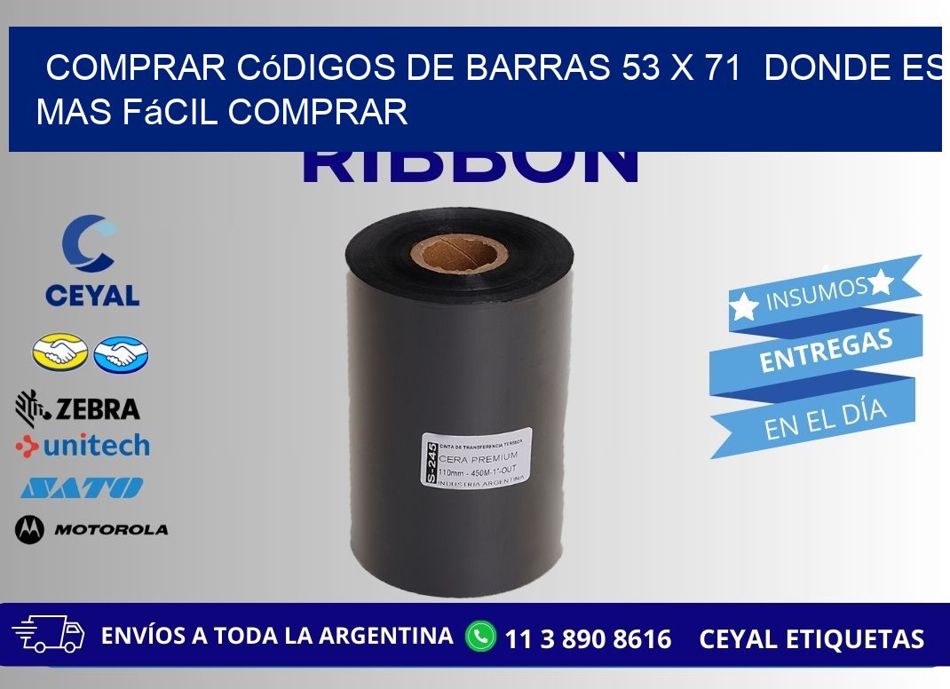 Comprar códigos de barras 53 x 71  Donde es mas fácil comprar