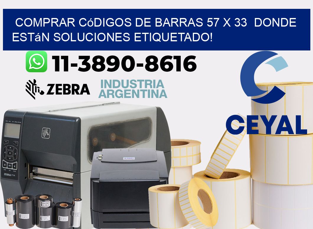 Comprar códigos de barras 57 x 33 donde están soluciones etiquetado!