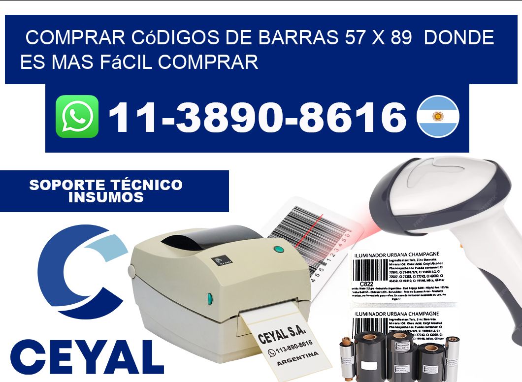 Comprar códigos de barras 57 x 89 Donde es mas fácil comprar