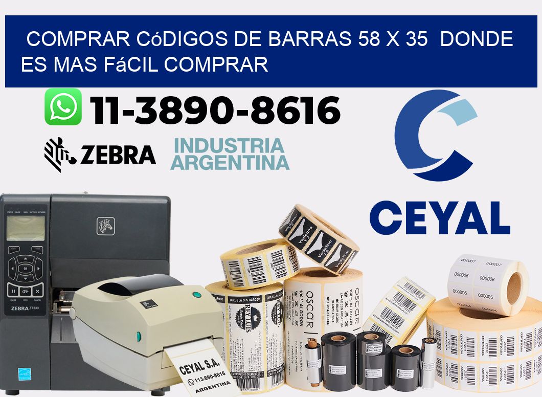 Comprar códigos de barras 58 x 35  Donde es mas fácil comprar