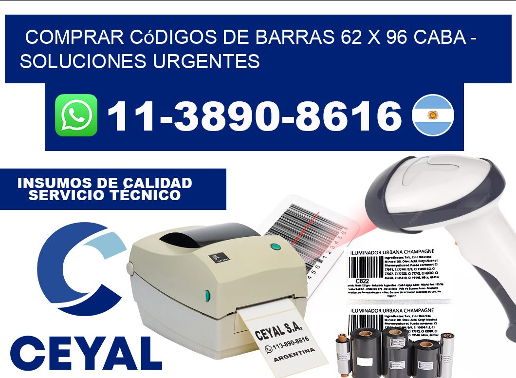 Comprar códigos de barras 62 x 96 CABA - soluciones urgentes