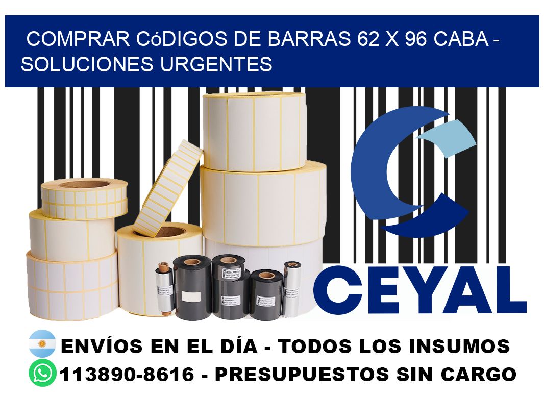 Comprar códigos de barras 62 x 96 CABA - soluciones urgentes