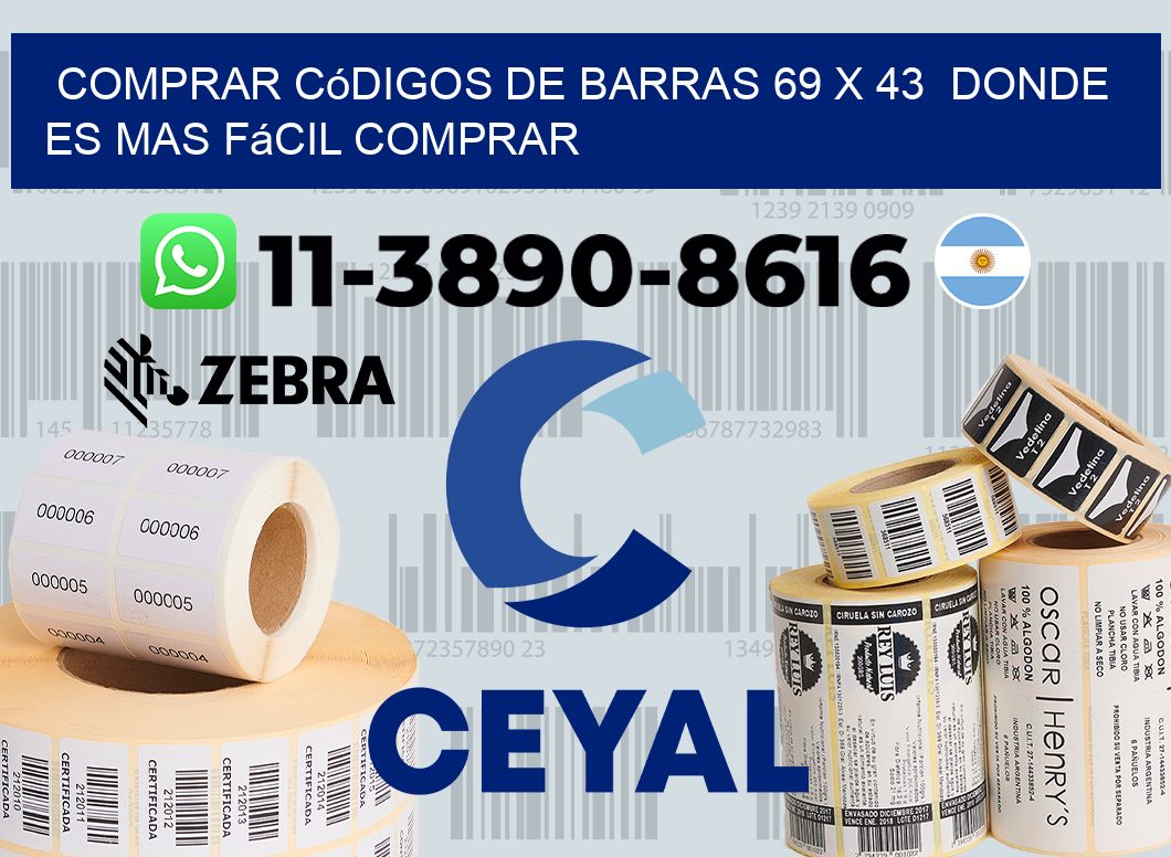 Comprar códigos de barras 69 x 43  Donde es mas fácil comprar