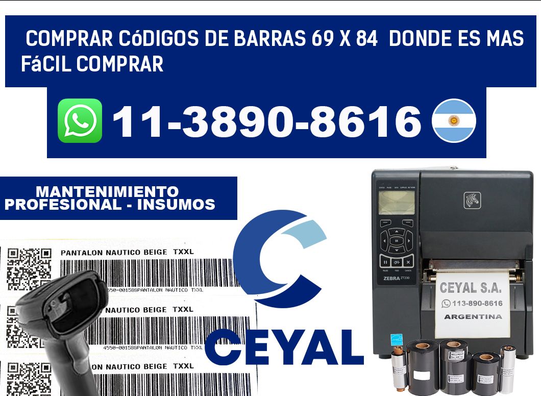 Comprar códigos de barras 69 x 84 Donde es mas fácil comprar