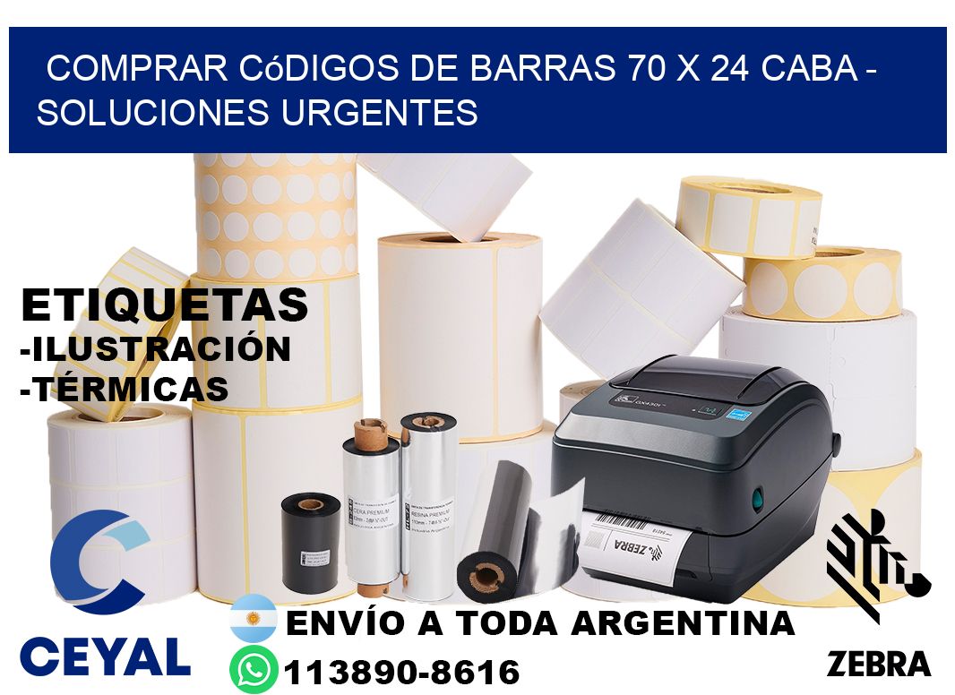 Comprar códigos de barras 70 x 24 CABA - soluciones urgentes