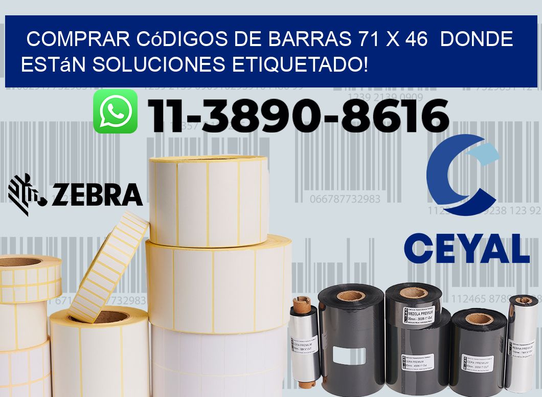 Comprar códigos de barras 71 x 46  donde están soluciones etiquetado!