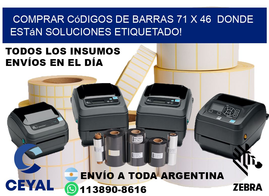 Comprar códigos de barras 71 x 46  donde están soluciones etiquetado!