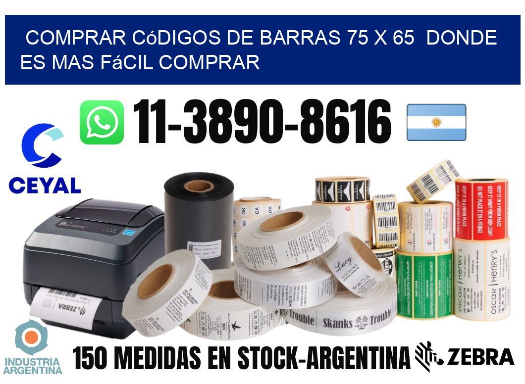 Comprar códigos de barras 75 x 65 Donde es mas fácil comprar