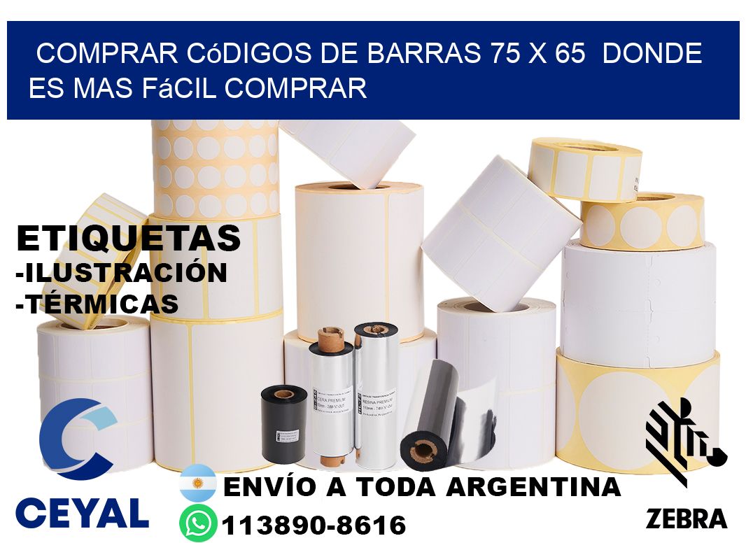 Comprar códigos de barras 75 x 65 Donde es mas fácil comprar