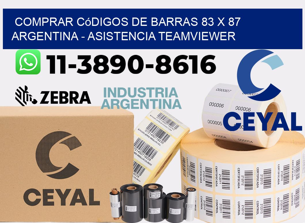 Comprar códigos de barras 83 x 87 argentina - asistencia teamviewer