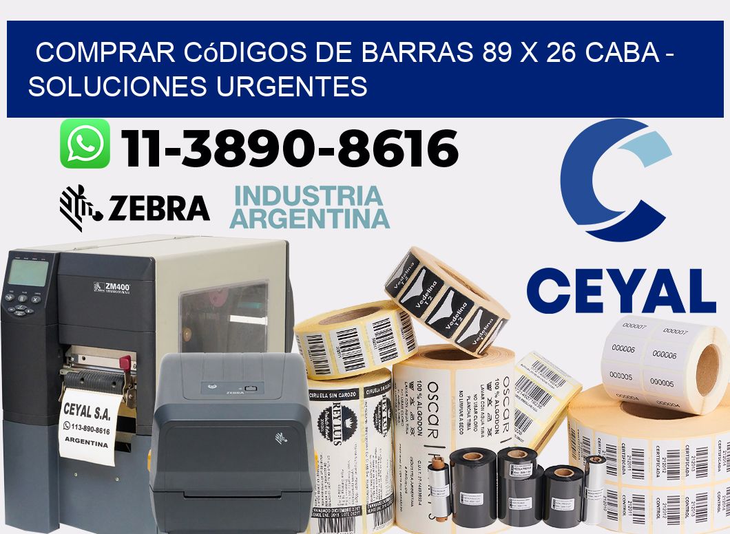 Comprar códigos de barras 89 x 26 CABA - soluciones urgentes