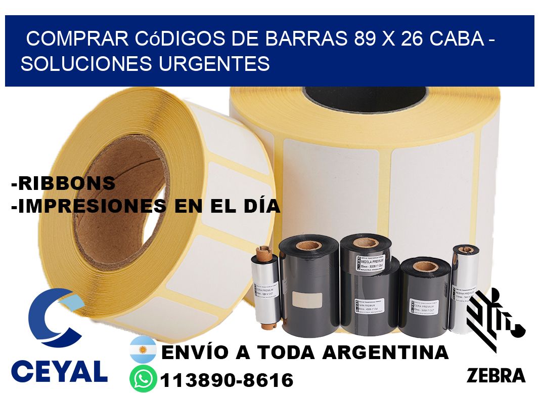 Comprar códigos de barras 89 x 26 CABA - soluciones urgentes