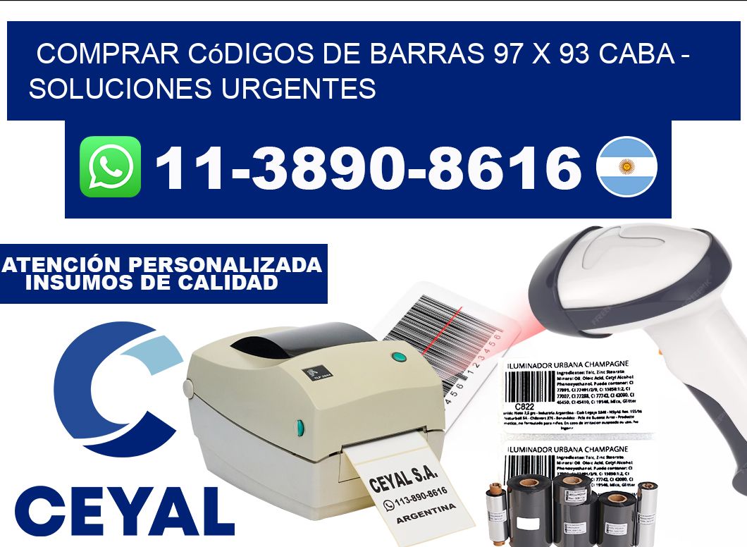 Comprar códigos de barras 97 x 93 CABA - soluciones urgentes