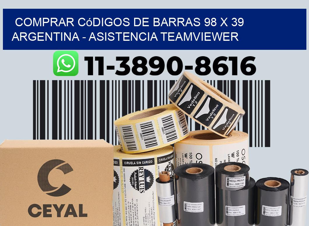 Comprar códigos de barras 98 x 39 argentina - asistencia teamviewer