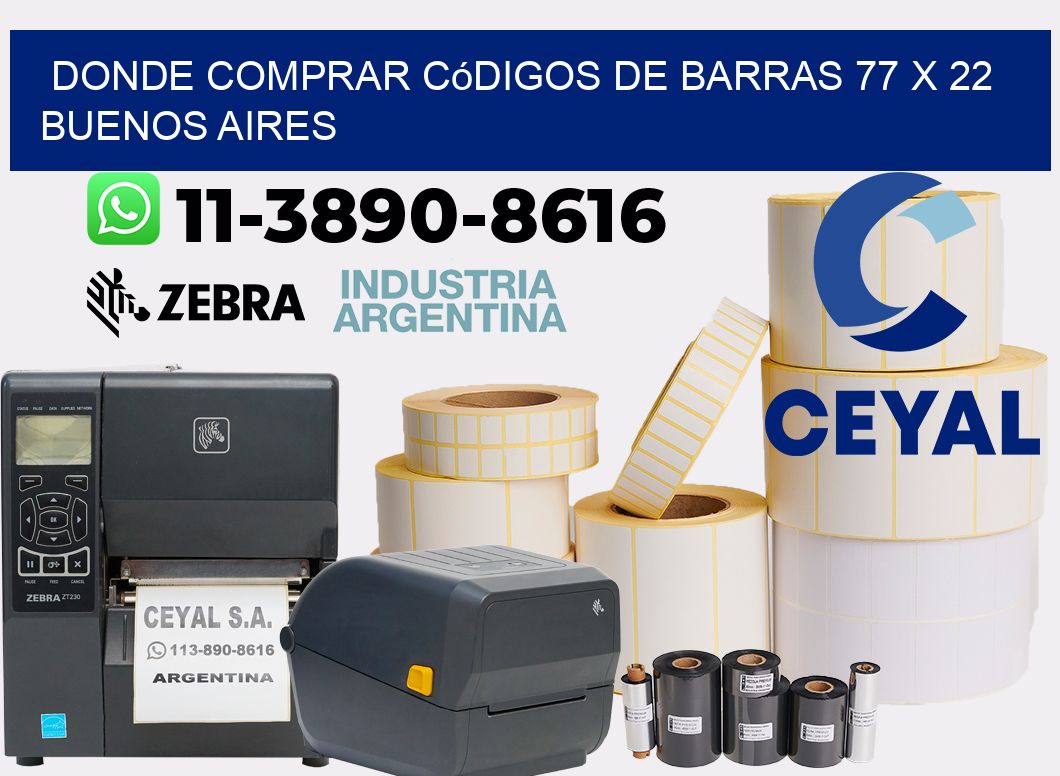 Donde Comprar códigos de barras 77 x 22  Buenos Aires
