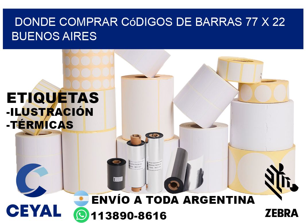 Donde Comprar códigos de barras 77 x 22  Buenos Aires