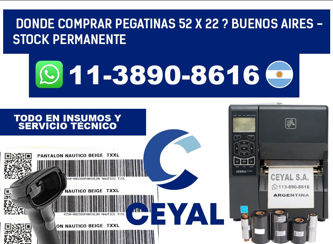 Donde Comprar pegatinas 52 x 22 ? Buenos Aires - Stock permanente