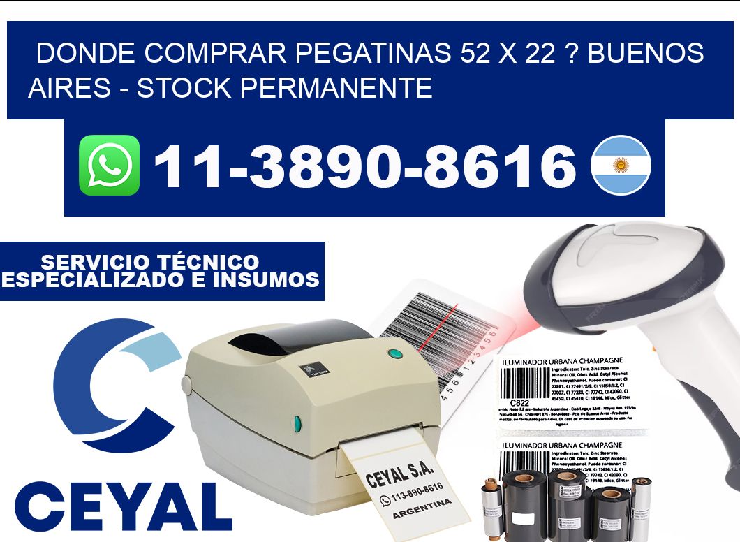 Donde Comprar pegatinas 52 x 22 ? Buenos Aires - Stock permanente